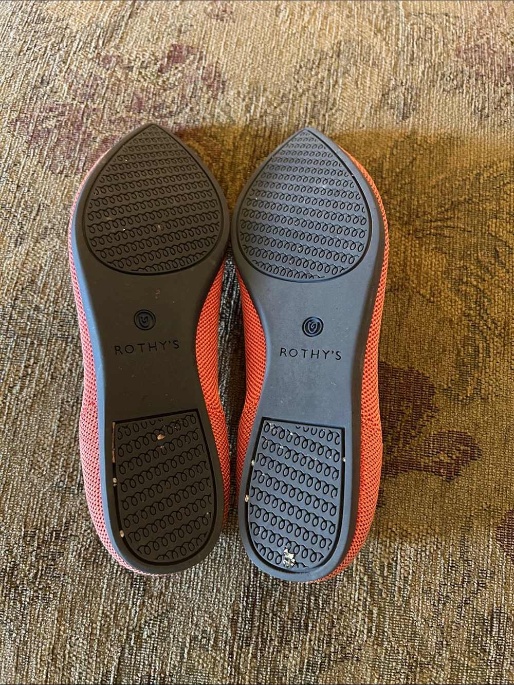 Rothy's Women's Orange Knit Pointed-Toe Flats - Picture 4 of 6